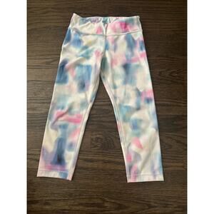 Athleta Girls Chit Chat Cropped Leggings 8/10 Multicolor